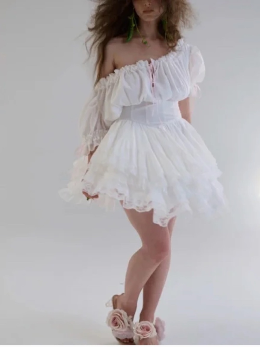 Selkie: Shipwreck Dress - Sheer cotton gauze - White * New with tag" !